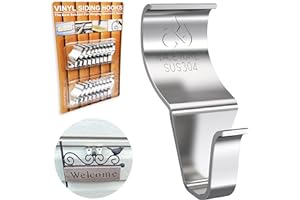 NACETURE Vinyl Siding Hooks 20 Pack Heavy Duty Siding Clips Vinyl Siding Hanger for Hanging on Patio, No Hole Need Command Outdoor Hook Hang to Decor Wreath Things