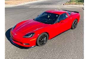 EXTREME ONLINE STORE Replacement for 2005-2013 Chevrolet Corvette C6 Base Models | ZR1 Extended Style Front Bumper Lip Splitter & Side Skirts Rocker Panel Extension Pair (ABS Plastic - Primer Black)