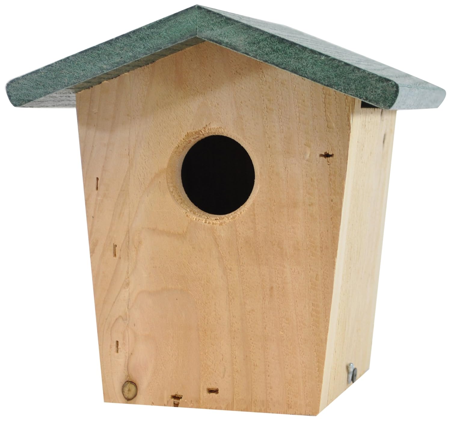 Backyard Boys Woodworking BBW21G Hanging Bird House with Green Roof Finch