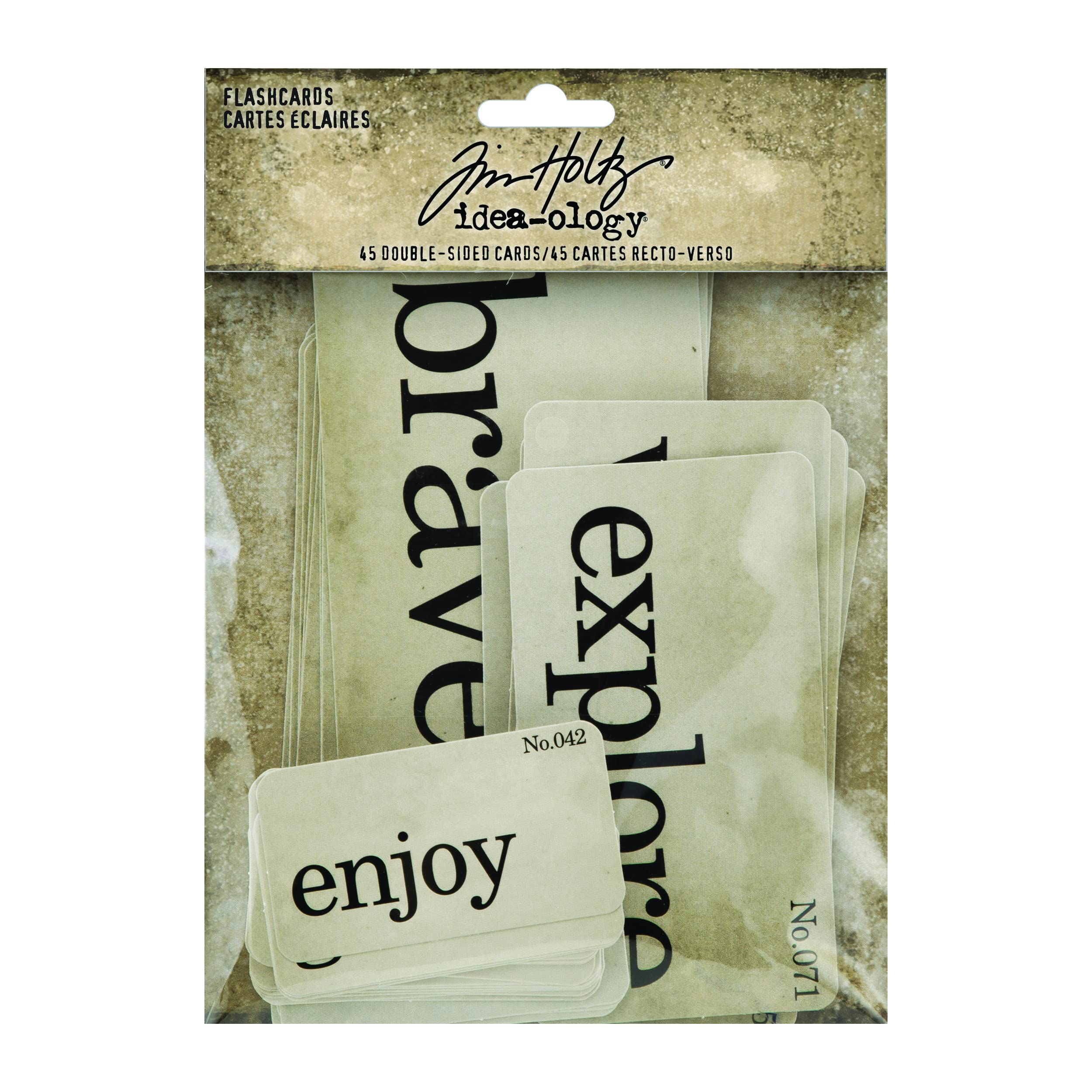 Tim Holtz - Advantus Idea-Ology Double-Sided Flashcards 45/Pkg Art Craft, White