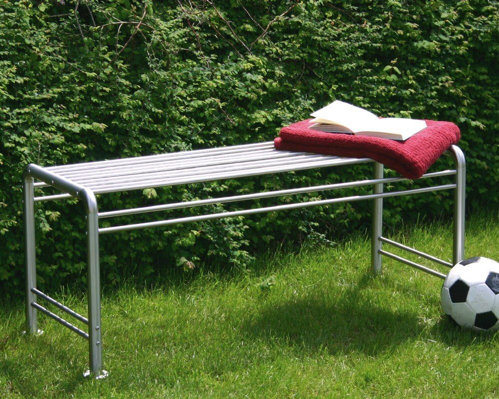 Ingarden Modern Stainless Steel Garden Bench Backless Outdoor Metal Bench Amazon Co Uk Garden Outdoors