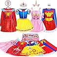 Jeowoqao Toddler Girls Dress up Costumes, Princess Dress Up Clothes for Little Girls, Kids Dress Up Gift for Girls Ages 3-6