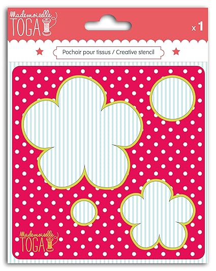 Mademoiselle Toga mero206 Plantilla Costura Design Flor cartón Gris 12,5 x 12,5