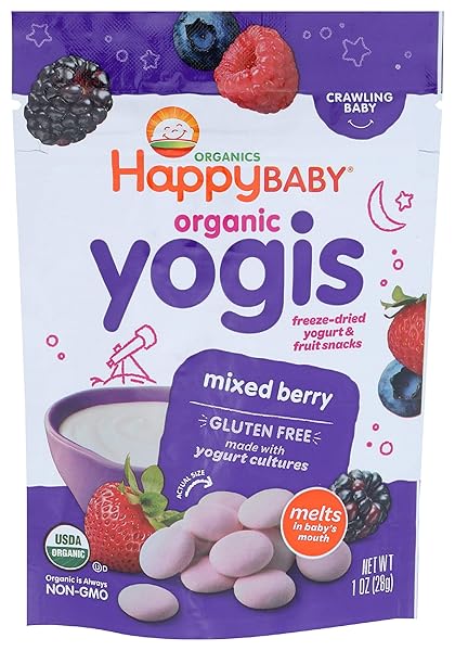 HAPPY BABY ORGANIC YOGIS FREEZE-DRIED YOGURT & FRUIT...
