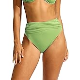 Seafolly Womens High Waist Wrap Front Bikini Bottom Swimsuit