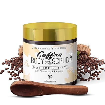 The Balance Mantra Brightening and Firming Coffee Body Scrub, 100g |Grapefruit | Almond | Argan | Paraben & SLS Free