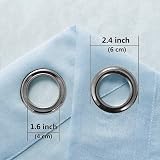 DWCN Sky Blue Sheer Curtains 2 Panels 52 x 90 Eyelet Top Voile Decorative view 3