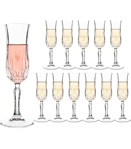 Olympia Bar Soucoupes à Champagne Cristal Clair 200ml - Lot De 6 Verres Élégants