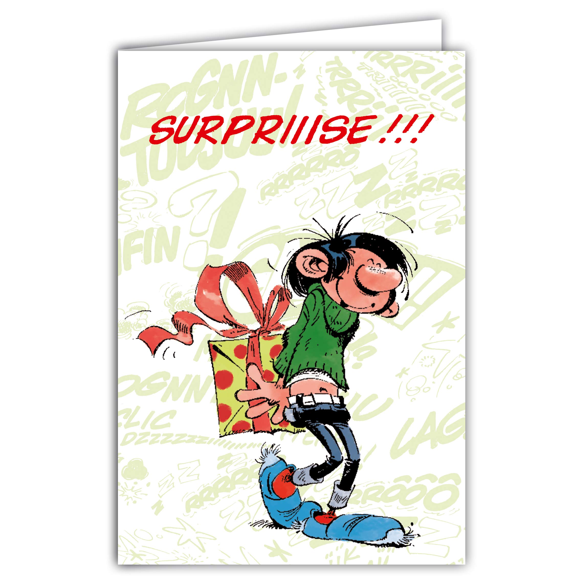 Gaston Lagaffe Surprise Birthday Card