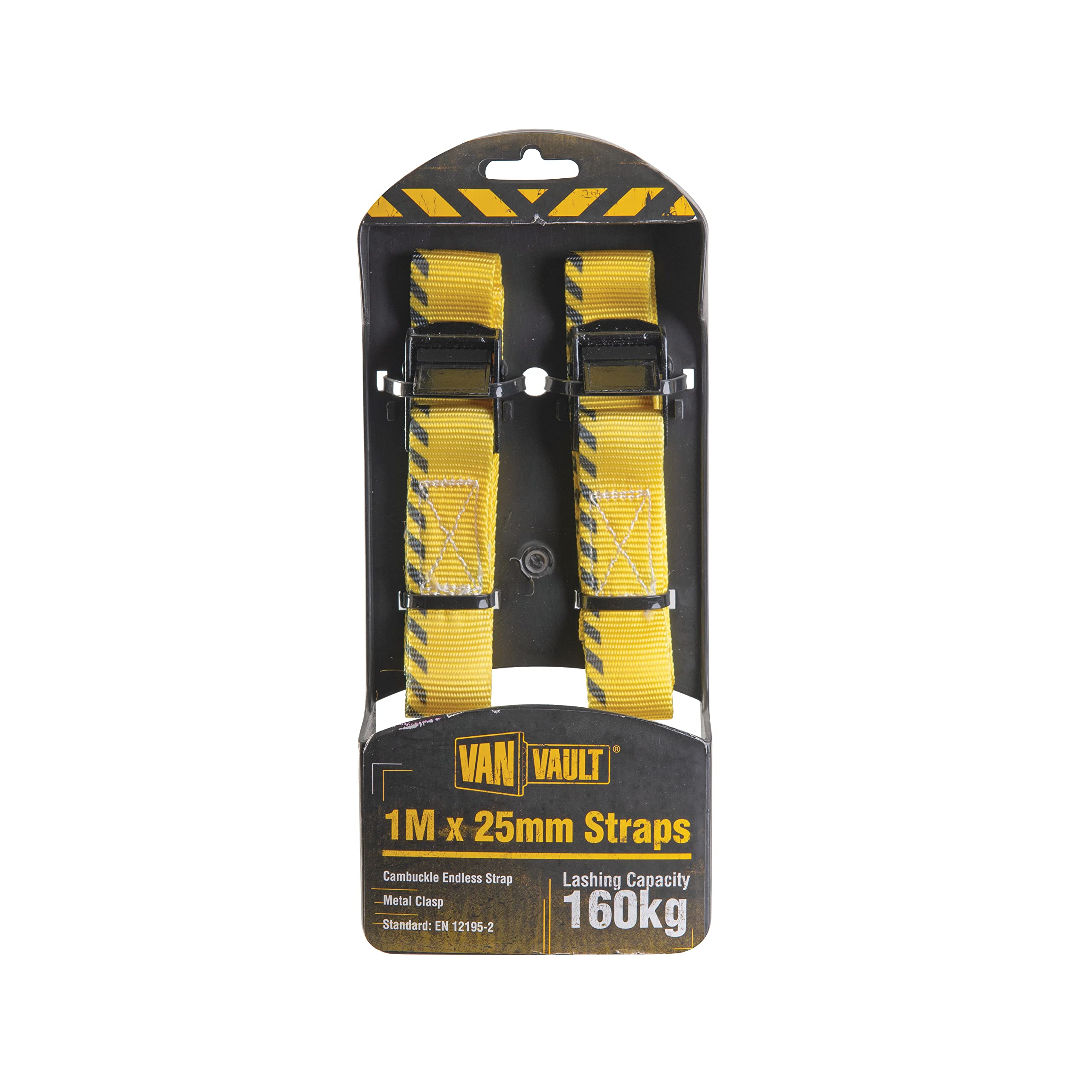 Van Vault 1m x 25mm Endless Strap Pair - Yellow (S10678)