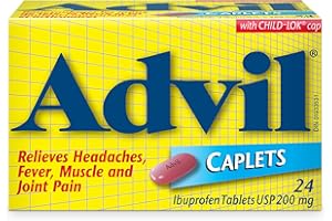 Advil Regular Strength Ibuprofen Pain Relief Caplets, Fast Acting Pain Relief for Migraine, Arthritis, Back, Neck, Joint, and