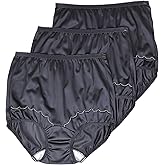 Dixie Belle Women's Underwear Nylon Brief High Waist Scallop Trim 3-Pack 719