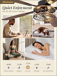 52 Inch Farmhouse Ceiling Fan with Light and