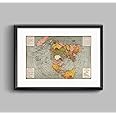 1943 Flat Earth Map Of The World - Polar Azimuthal Equidistant Projection Map - Unframed Wall Art Poster Print - Flat Earth Gifts (11"x16")