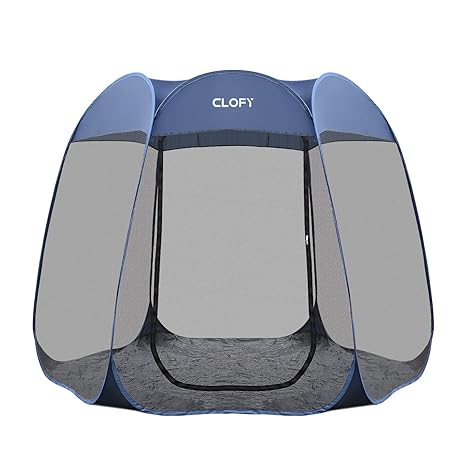 Clofy Instant Screen Shelter Room With Pe Tent Floor Mat 360 Views Pop Up Screened Canopy Tent Instant Portable Screenhouse For Camping And Travel