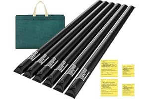 TIXANF 8.5 Ft Pool Water Bags, Upgraded 0.8mm Thicker Winter Water Tube (Double Layer 1.6mm), Pool Cover Weights for Pool Covers, 6 Pack, Black