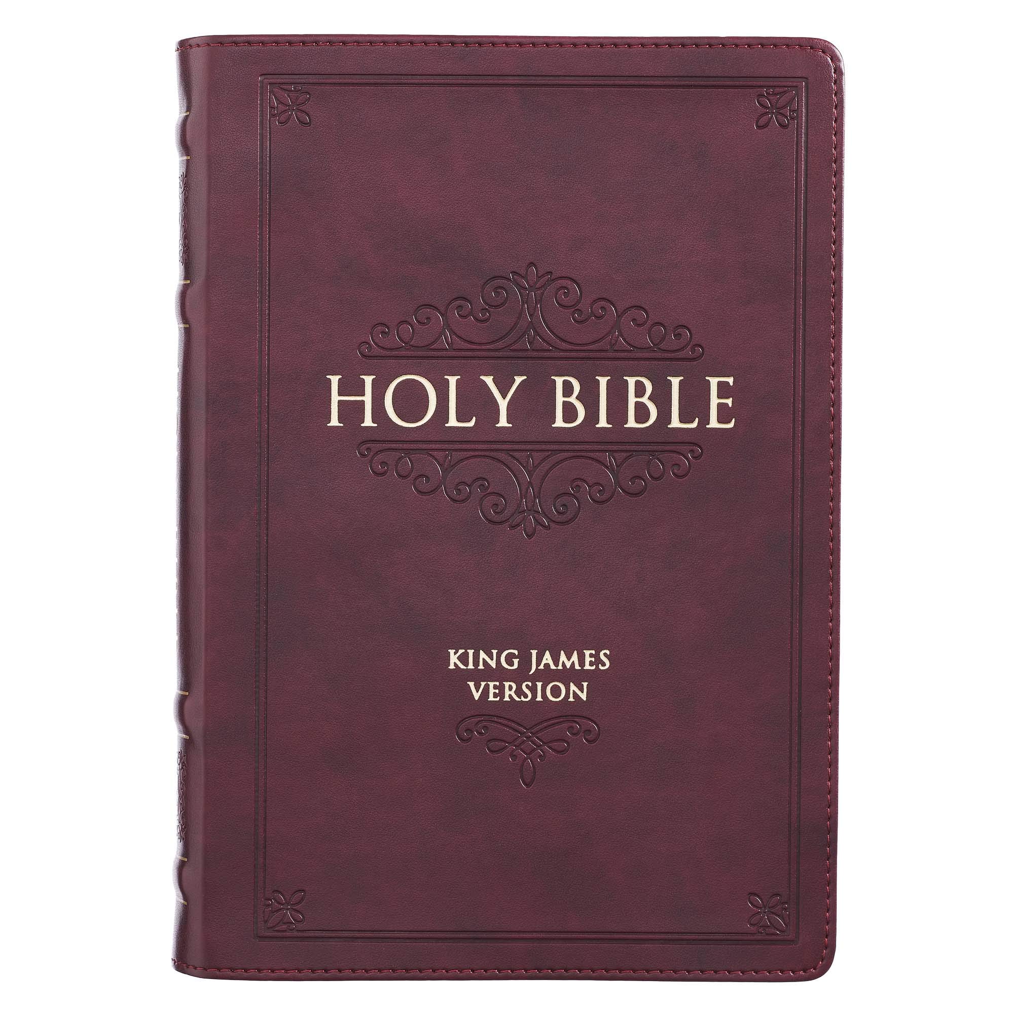 KJV Holy Bible, Thinline Large Print Faux Leather Red Letter Edition Thumb Index & Ribbon Marker, King James Version, Burgundy (KJV Thinline LP Editions) KJV Holy Bible, Thinline Large Print Faux Leather Red Letter Edition Thumb Index & Ribbon Marker, King James Version, Burgundy (KJV Thinline LP Editions) Imitation Leather