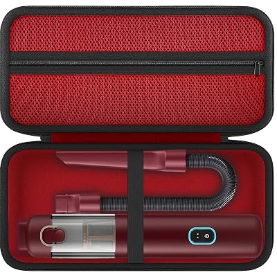 Aenllosi for Fanttik V8 Apex/Slim V8 Mate/V10 Apex/Slim V10 Mate Car Vacuum Hard Case, Fanttik Cordless V8/V10 Car Vacuum Organizer, Red (Case Only)
