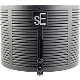 sE Electronics RF-X Reflexion Filter - Portable Microphone Isolation Shield for Recording Music, Podcasts &amp; Voice-Overs - Four-Layer Acoustic Sound Shield for Home Recording Studio Equipment (Black)