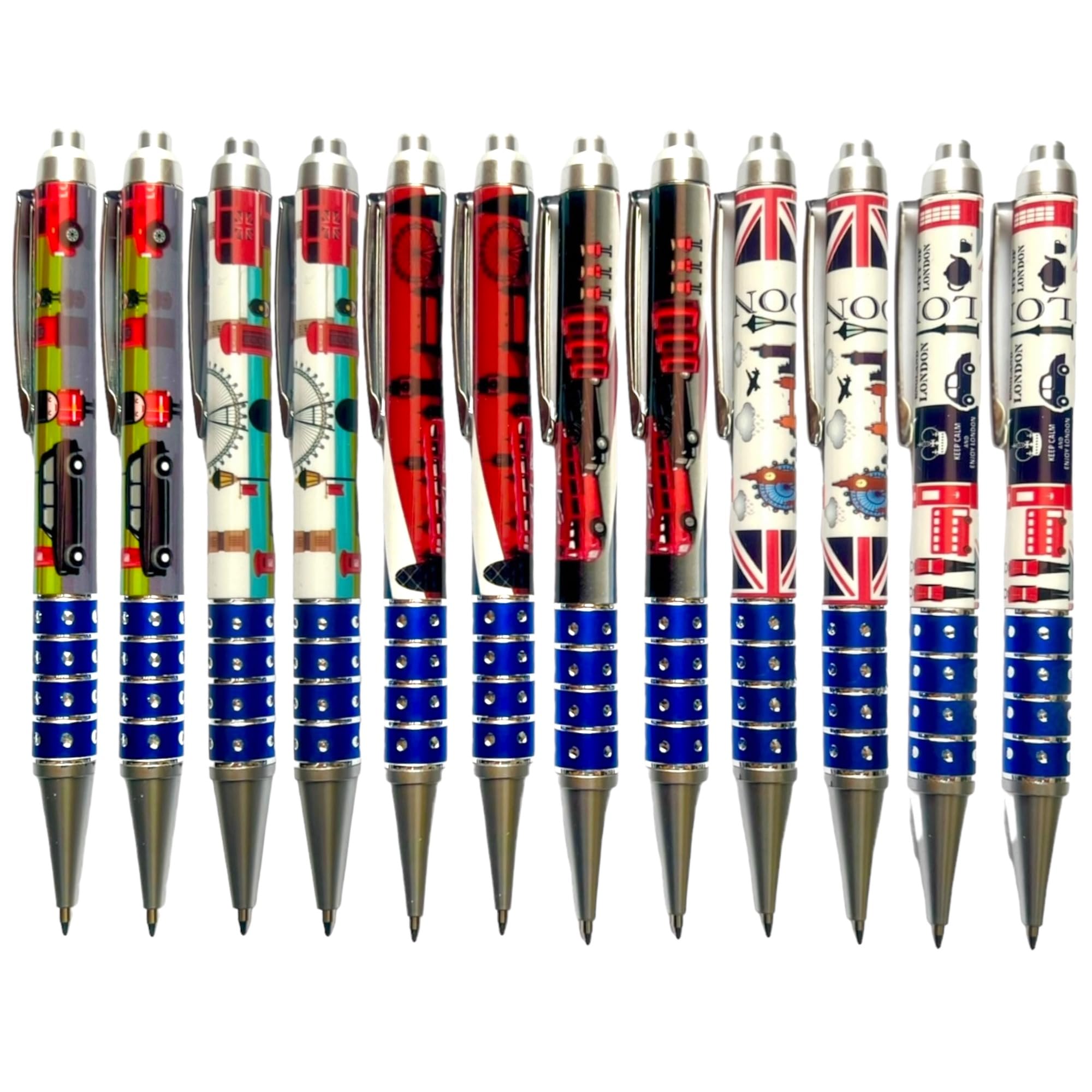 Pen 12 London souvenirs British union jack London scene office school by Bells Box