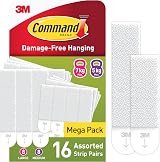 Command Picture Hanging Strips Value Pack Medium & Large 16+16 Strips