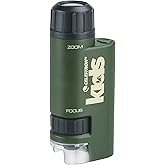 Celestron Kids Pocket Zoom Microscope | Portable Handheld Microscope for STEM Learning, 60x-120x Adjustable Magnification, LED Illuminator, Explore Anywhere