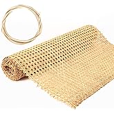 14" Width Cane Webbing Rattan Webbing Roll 3.3Ft Natural Rattan Caning Material for Cabinet,Chair,Furnitur,with 3/19" Groove Chair Caning