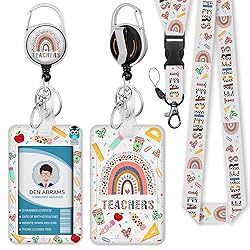 Piefly Teacher Lanyards for Id Badges, Rainbow