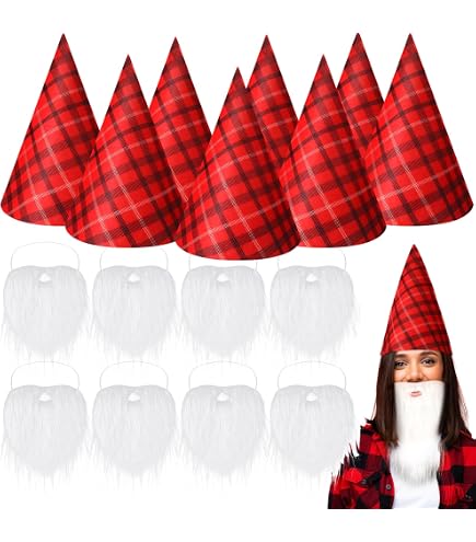 LUOZZY 30-Piece Gnome Beard DIY Kit - Precut Faux Fur Beards With Wooden Nose Balls For Christmas & Halloween Crafts (5 Colors) - View #3
