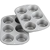 Wilton Recipe Right Non-Stick 6 Cup Jumbo Muffin Pan, 2 count (Pack of 1)