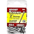 Milescraft 5205 Wood Pocket Hole Screws - #7 x 2" Washer Head with Coarse Thread (50pc.), Torx Drive Self-Tapping, For Indoor Use
