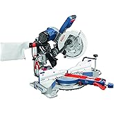 BOSCH CM10GD Compact Miter Saw - 15 Amp Corded 10 Inch Dual-Bevel Sliding Glide Miter Saw with 60-Tooth Carbide Saw Blade, Bl