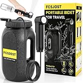 FCSJOST Portable Bidet for Travel, High Pressure Electric Bidet for Women &amp; Men, 1600mAh Battery, Dual Adjustable Spray Modes, LED Display, 2.5L Tank, IPX6 Waterproof Handheld Bidet for Camping &amp; Home