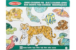 Melissa & Doug - 14200 - Loisir Créatif - Bloc à Colorier d'Animaux Jumbo