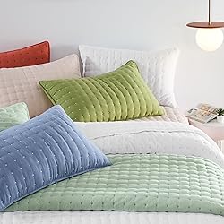 WDCOZY White California Cal King Size Quilt Bedding