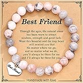 MFTRADING Beaded Bracelet for Women Inspirational Gifts to My Mom Daughter Gramdma Sister Best Friends Birthday Gift Nature Stone Bracelet
