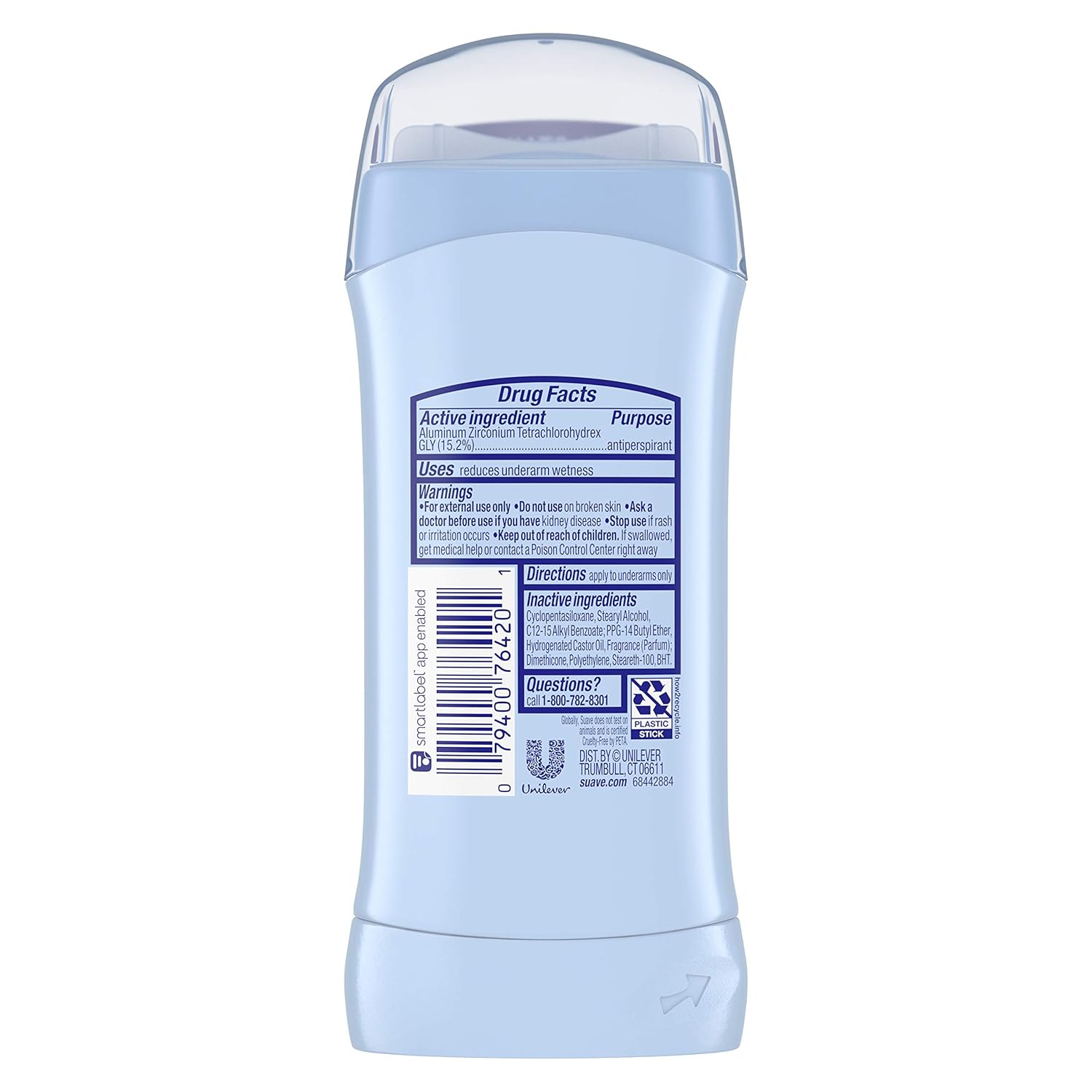 Suave Antiperspirant Deodorant 24-hour Odor and Wetness Protection Shower Fresh Deodorant for Women 2.6 oz, Package may vary : Beauty