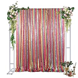 DUOBAO Sequin Backdrop Curtain 4FTx8FT Photography