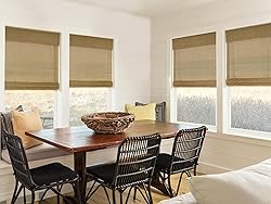 LazBlinds No Tools No Drill Cordless Bamboo Roman