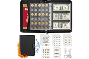 HAVENMINDS Coin Collection Book with 520 Pockets Coin Holders, Coin Albums for Collectors Coin Sleeves-Paper Money Binder Organizer Coins Storage Case with Lock,Collecting Coin Collection Supplies for Bill,Stamp