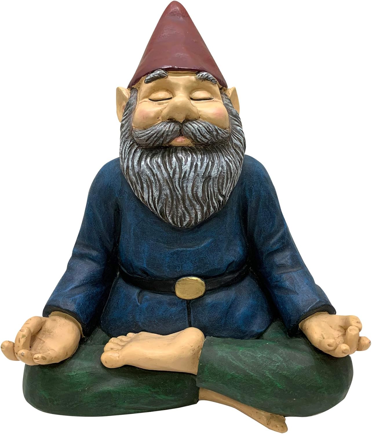Design House 395822 Indoor/Outdoor Yoga Gnome in Half Lotus Pose Zen Meditating Figurine Statue for Garden Patio Home Studio & Office Décor Housewarming Gifting Birthdays