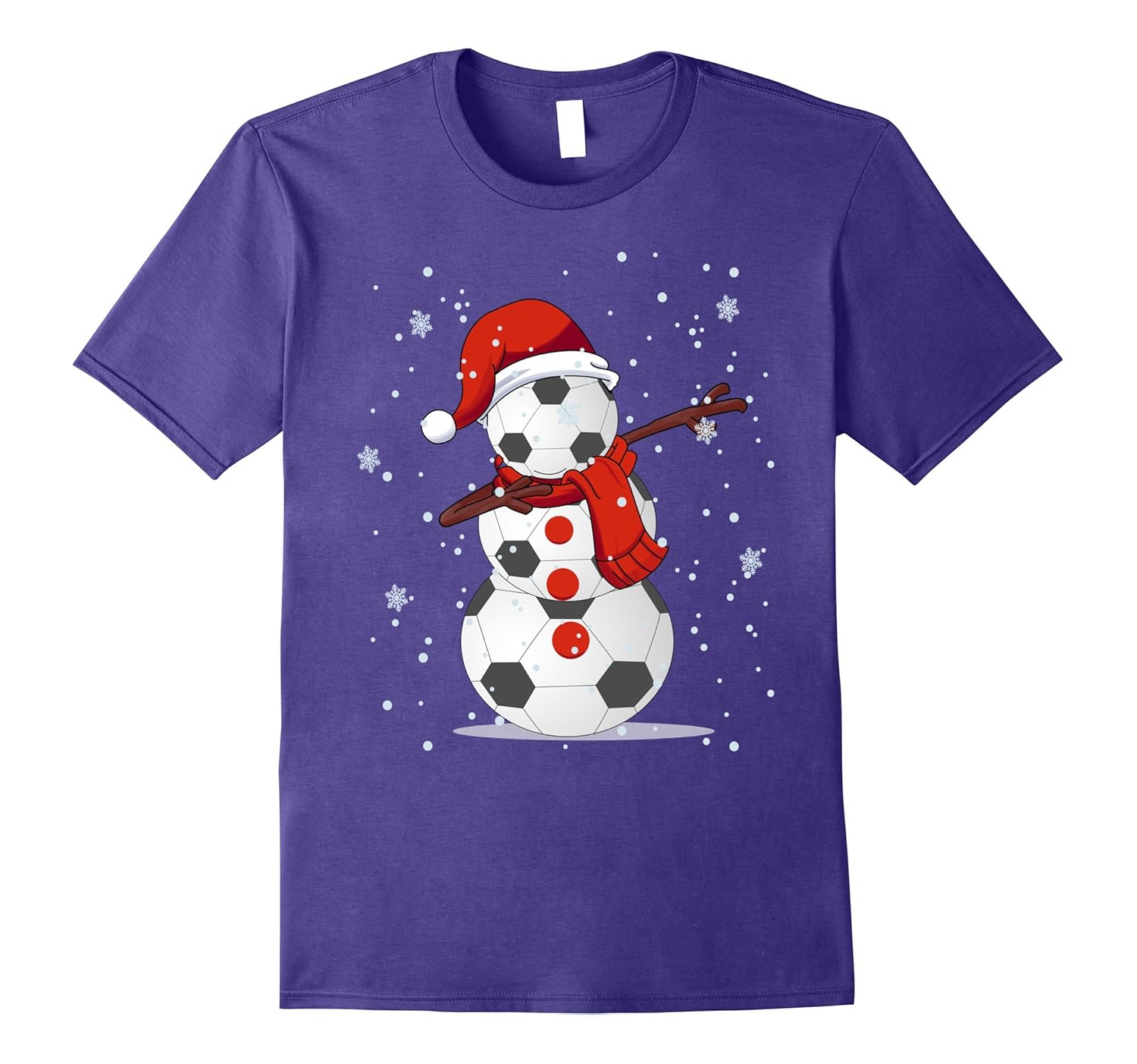 Soccer Dabbing Snowman t shirt Christmas-ANZ