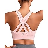 RUNNING GIRL Sports Bra for Women High Support,Molded Cup Strappy Running High Impact Sports Bras for Women