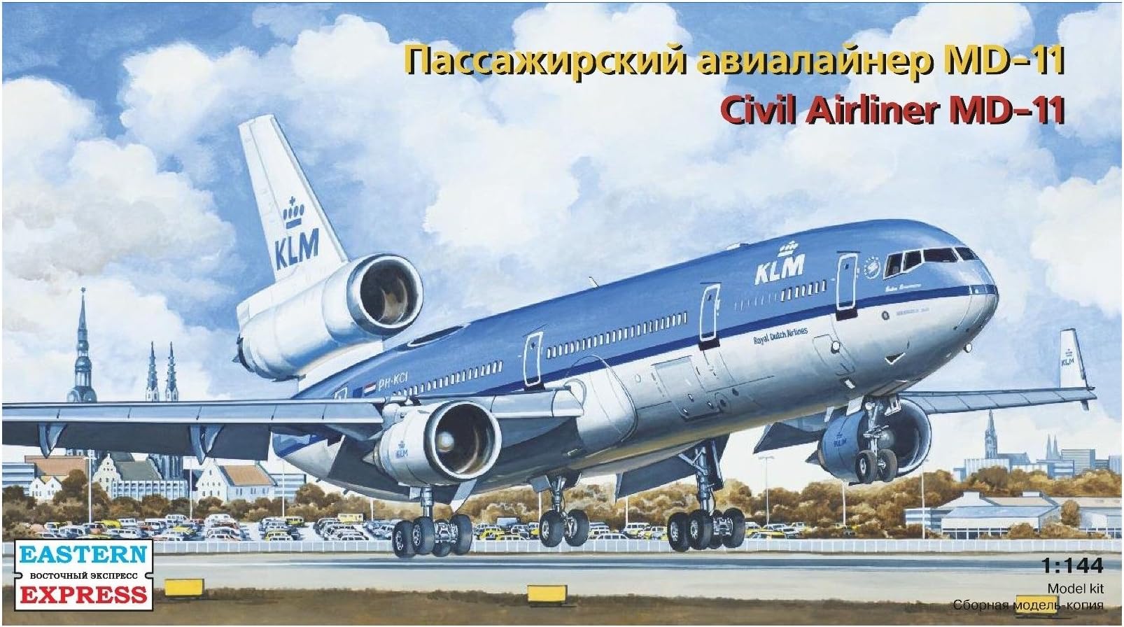 Eastern Express EE144102 McDonnel-Douglas Md-11 Ge KLM, Multi-Color