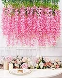 Waipfaru 12 Pack Wisteria Hanging Flowers, 3.6