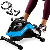 Lifepro Flexcycle Under Desk Elliptical-Pedal Exerciser for Seniors | 8 resistance levels, Bluetooth LCD tracker, non-slip pedals &amp; resistance bands, portable carry handle for home workout.