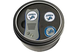 Team Golf NFL Gift Set Retractable Divot Tool with 3 Double-Sided Magnetic Ball Markers, Patented Single Prong Design, Causes Less Damage to Greens, Retractable Mechanism