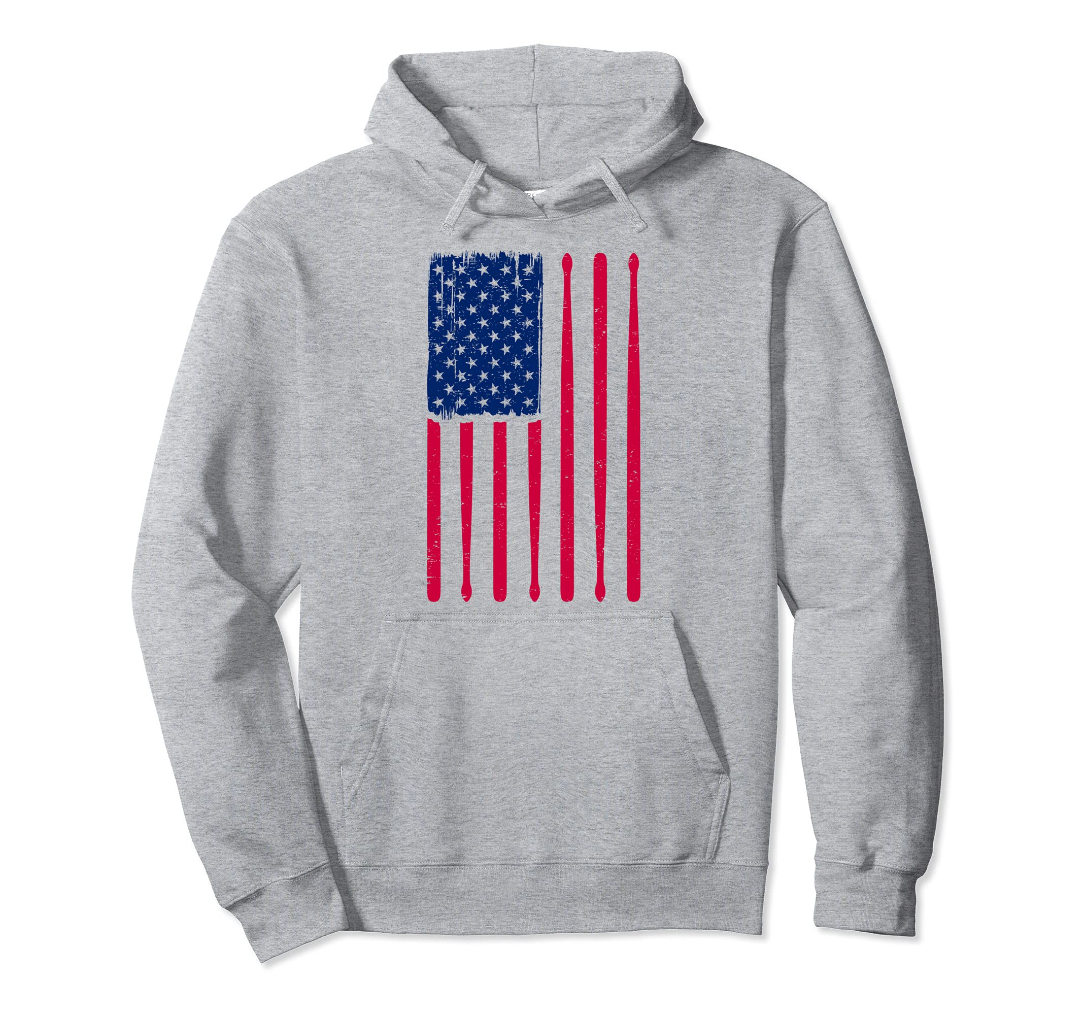 Patriotic Drummer Drumming Drums Percussion I American Flag Pullover Hoodie