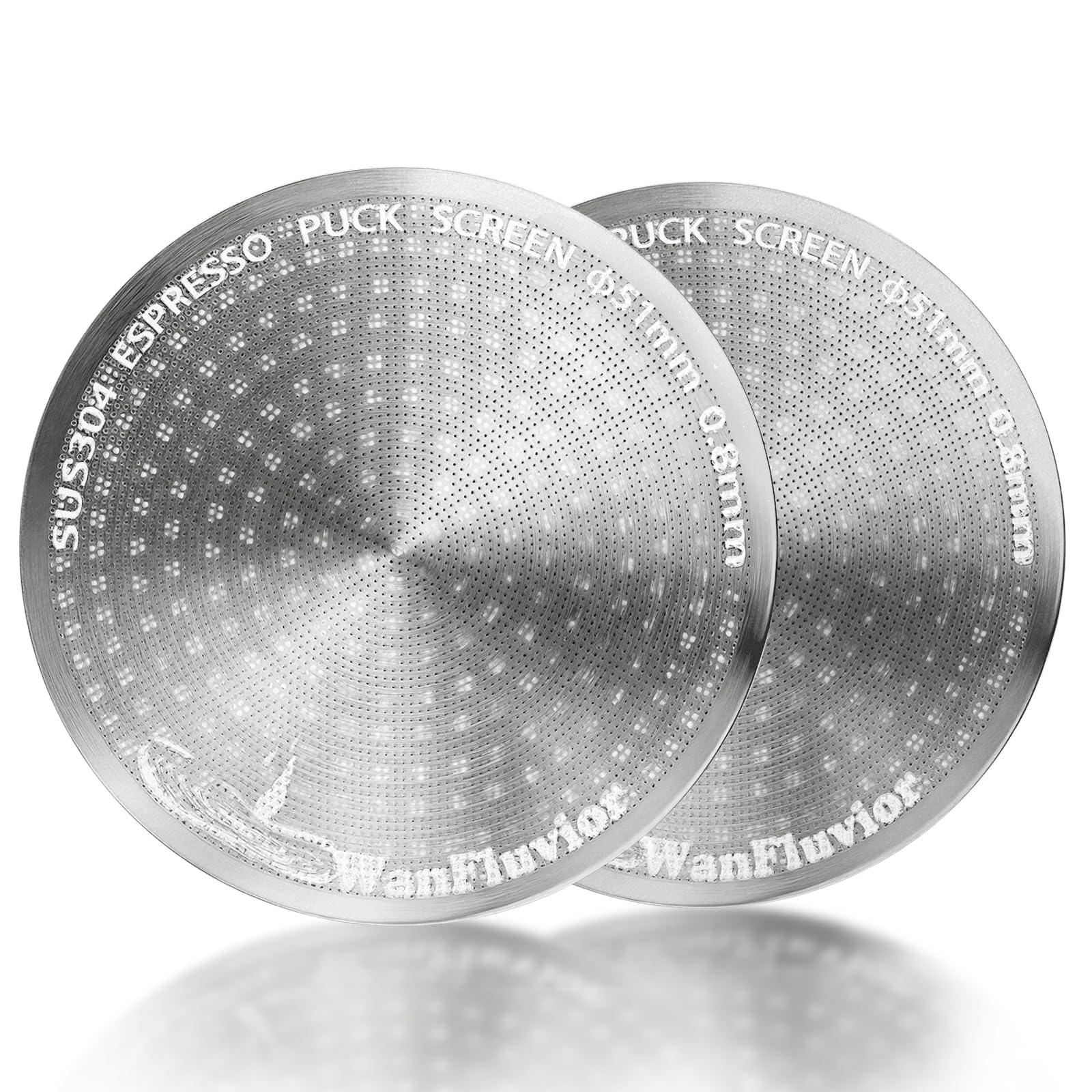 Photo 1 of 2 Pack Espresso Puck Screen 0.8mm - 304 Stainless Steel Mesh Reusable Coffee Filters - 0.8mm 150?m - for Gifts for Coffee Lovers at Coffee Shops