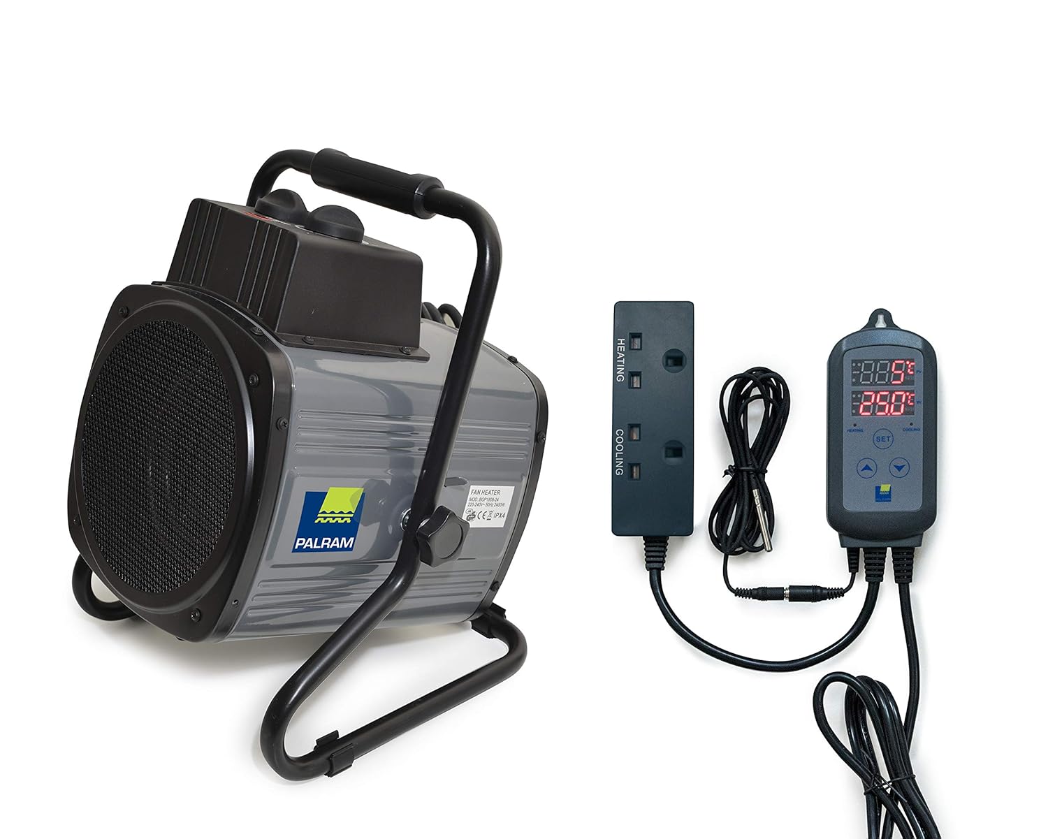 Palram Greenhouse Fan Heater 2.4KW With Digital Thermostat Amazon.co